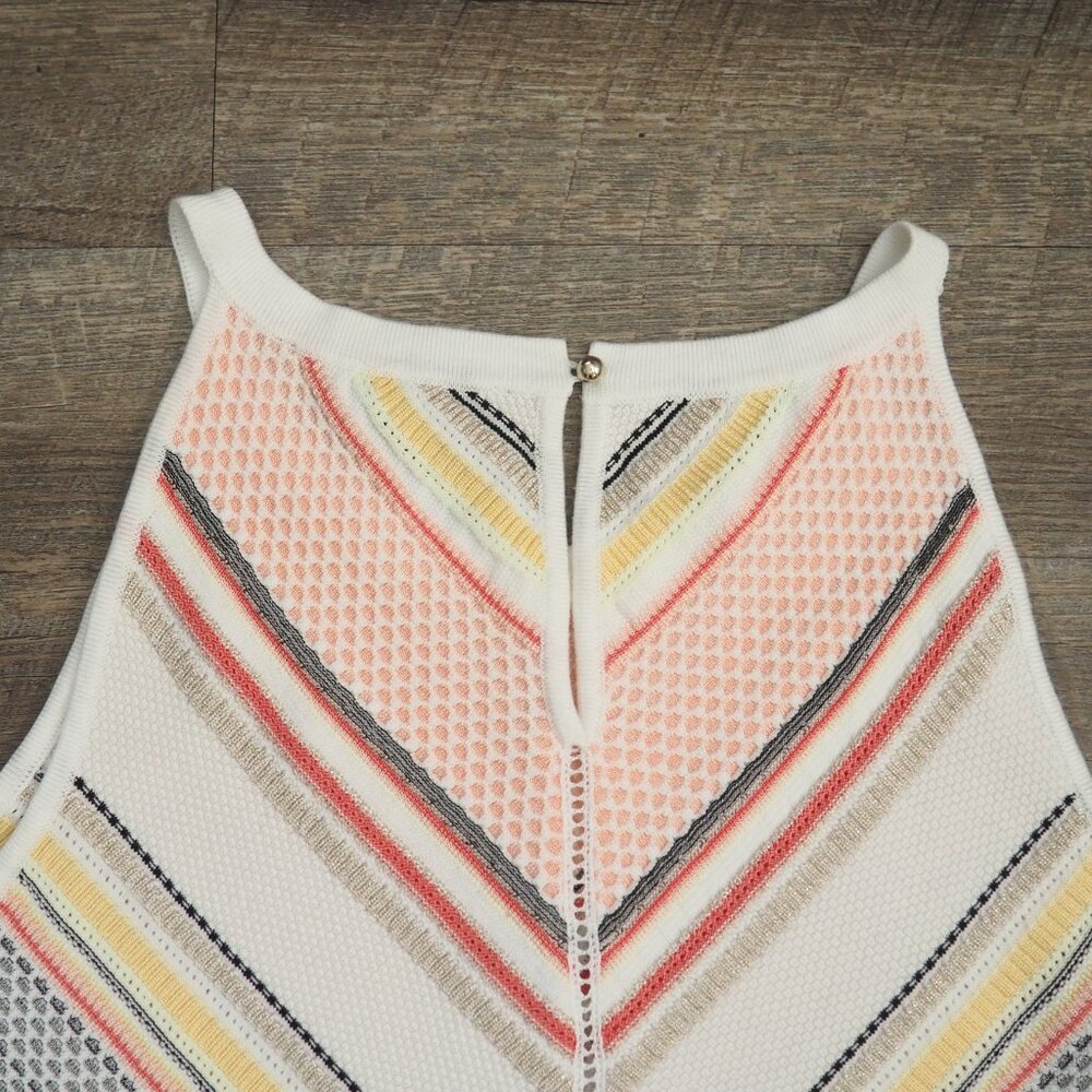 !! White House Black Market Multi-Color Stripe Sweater Knit Sleeveless Tank - Picture 7 of 7